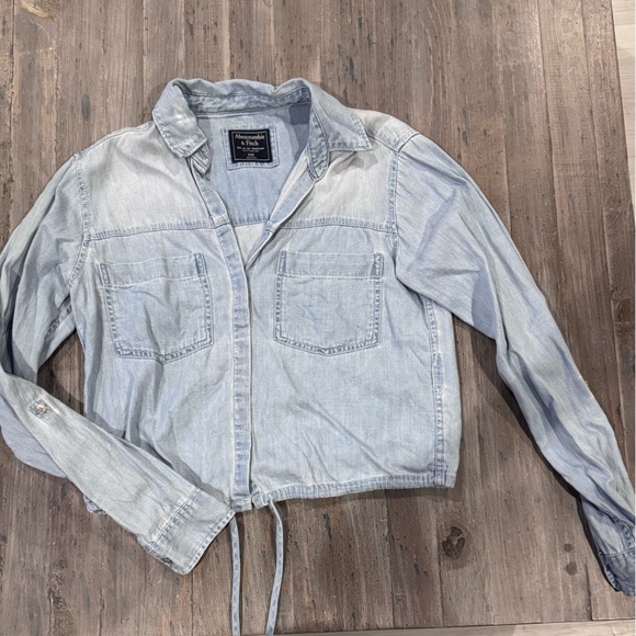 Abercrombie & Fitch Jackets & Blazers - Abercrombie & Fitch Light Blue Denim Jacket